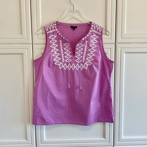 Talbots Purple Embroidered Tank Top ❤️